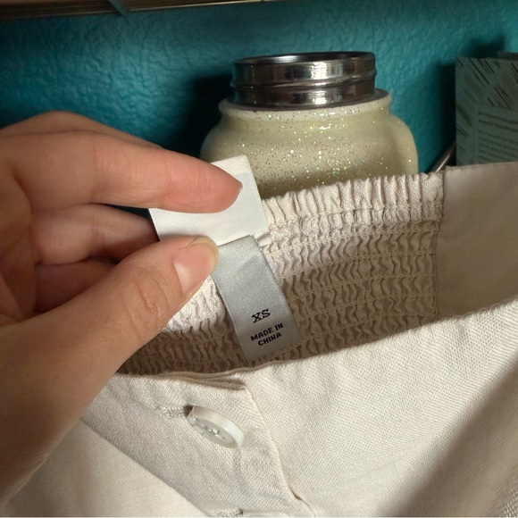 Women’s Cottagecore button up spaghetti strap crop top - Picture 2 of 5